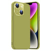 For iPhone 14 Plus Nano Lens Cover Liquid Silicone Phone Case(Fruit Green)
