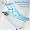 For iPhone 15 Pro Max MagSafe Frosted Translucent TPU + PC Full Coverage Phone Case(Blue)