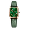 OCHSTIN 7008C Parangon Series Fashion Casual Leather Strap Quartz Watch(Rose Gold+Green)