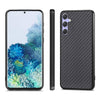 For Samsung Galaxy S25+ 5G Carbon Fiber Texture Leather Back Cover Phone Case(Black)