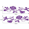 2 PCS/Set D-545 Rose Pattern Car Modified Decorative Sticker(Purple)