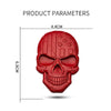 Three-dimensional Devil Skull Metal Plating Car Sticker (Black)