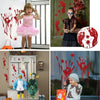 Halloween Decorations PVC Creative Blood Handprints and Footprints Wall Stickers Window Stickers, Random Style Delivery
