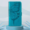 For Alcatel 1L 2021 Embossed Butterfly Leather Phone Case(Blue)