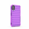 For iPhone XS / X High Transparency TPU Hybrid PC Airbag Phone Case(Transparent Purple)