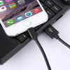 1m 3A 8 Pin to USB Data Sync Charging Cable for iPhone, iPad, Diameter: 4 cm(Black)
