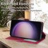 For Samsung Galaxy S21+ 5G Dreamy Butterfly Love Flower Embossed Leather Phone Case(Red)