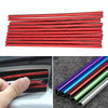 10pcs/pack Car Air Conditioner Vent U-Shaped Electroplating Decorative Strip(Green Ice Red)