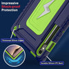 For Samsung Galaxy Tab S9 FE / S9 / S8 Armor Bolt Shape Holder Silicone Hybrid PC Tablet Case(Navy Blue Olivine)