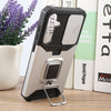 For Samsung Galaxy S24 FE 5G Camera Shield Card Slot PC Hybrid TPU Phone Case(Silver)