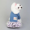 Blue Smiley Polka Dot Dog Dress, XXL - Summer Pet Costume