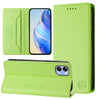 For Samsung Galaxy A04e 4G / F04 RC01 Dual-Folded Magnetic Suction RFID Leather Phone Case(Grass Green)