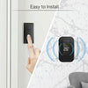 Wireless Doorbell with Temperature Display, 150m Range, EU Plug - Black
