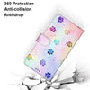 For Alcatel 1L (2021) Coloured Drawing Cross Texture Horizontal Flip PU Leather Case with Holder & Card Slots & Wallet & Lanyard(Footprint Water Drops)
