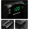 Motorcycle Multi-functional 2 in 1 Digital Display Voltmeter + Electronic Clock, 6-30V IP67 (Green Light)