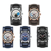 Ochstin 7229 Multifunctional Business Leather Wrist Wrist Waterproof Luminous Quartz Watch(Silver+Blue)