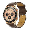 LOANIY E18 Pro Smart Bluetooth Calling Watch with NFC Function, Color: Gold Leather