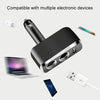 SHUNWEI SD-1909 80W 0.8A Car 2 in 1 USB Charger 90 Degree Free Rotation Cigarette Lighter (Black)