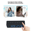 RGB Color Changing LED Digital Alarm Clock with FM Radio Built-in 8 Natural Music(Black)