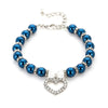Pearl Pet Collar, Dark Blue, Medium (Cat & Dog)