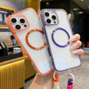 For iPhone 13 Airbag 3 in 1 CD Texture MagSafe Phone Case with Strap(Taro Purple)