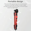 Fotopro S3 4-Section Folding Aluminum Legs Tripod PTZ Stand for SLR / Micro-SLR / Digital Cameras(Orange)