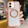 For iPhone 11 3 in 1 Airbag CD Texture MagSafe Phone Case(Orange)