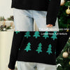 Women Pullover Jacquard Christmas Tree Knitwear Long Sleeve Knit Sweater, Size: L(Red)