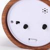 Solid Wood Silent Snooze Alarm Clock with Pointer(Round Dark)