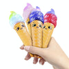 2 PCS TTPU1149 Smiley Ice Cream Slow Rebound Decompression Toy(Dark Blue)