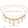 Vintage Ethnic Style Tassel Geometric Coin Long Waist Chain(Gold)