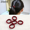20pcs / Pack Girls Kids Rubber Bands Ponytail Holder Elastic Hair Bands (Wine Red)
