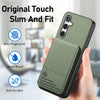 For Samsung Galaxy A23 Twill Fabric Leather Vertical Flip RFID Card Bag Phone Case(Green)