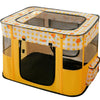 Foldable Pet Playpen, M (Yellow) - Cat & Small Dog House, Whelping Box