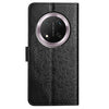 For Honor X9c Flower Embossed Leather Phone Case(Black)