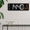 6626 Living Room Wall-Mounted Large Screen Display LED Digital Clock, Color: Blue Temperature