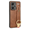 For Xiaomi Redmi Note 13 Pro+ Wristband Leather Back Phone Case(Brown)
