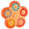 10 Sides Rotating Magical Bean Cube Fingertip Gyro Toy Educational Brain Development Roller Ball Toy(Orange)