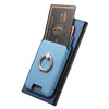 For Samsung Galaxy S23 Ultra 5G Retro Cross Leather Ring Vertical Insert Card Bag MagSafe Phone Case(Blue)