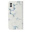 For Samsung Galaxy A06 4G Colored Drawing Marble Pattern Leather Phone Case(White Marble)