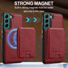 For Samsung Galaxy S22 5G LC.IMEEKE L3 Series Detachable RFID Card Bag Magsafe Phone Case(Red)
