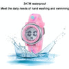 JNEW A86628 Student Cartoon 3D Butterfly Multi-Function Waterproof LED Sports Electronic Watch(Light Purple)
