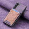 For Samsung Galaxy S25+ 5G Denim Texture Leather Skin Phone Case with Card Slot(Purple)