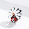 S925 Sterling Silver Ladybug Beads DIY Bracelet Necklace Accessories