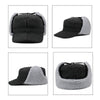 Foldable Warm Lamb Down Thickened Windproof Duck Tongue Hat, Style: Women (Wine Red)