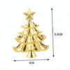 10pcs /Bag Christmas Tree Napkin Rings Metal Napkin Buckles Hotel Dinner Table Decoration(Gold)