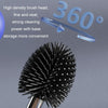 Bathroom Stainless Steel Base Leak-Proof Toilet Brush Set, Color: Flocking Paint Removal Rod