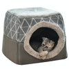 Luxury Grey Cat Cave Bed - Large (Cats 5kg/Small Dogs 6kg)