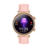 T86 Woman Health 1.27 inch Smart Watch, BT Call / Physiological Cycle / Heart Rate / Blood Pressure / Blood Glucose / SOS(Rose Gold Pink Leather)