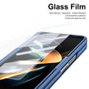 For Samsung Galaxy Z Fold3 5G Integrated PC + PU Phone Case with Pen / Pen Box(Blue)